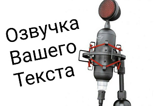 Озвучу любой текст. 3000 символов - 400 руб