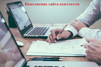 Наполню Ваш сайт контентом