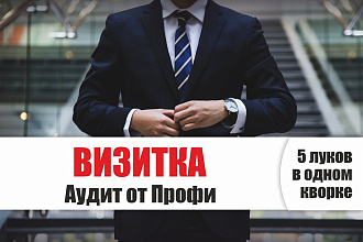 Визитка - Аудит от Профи - анализ, оценка, дизайн визитки