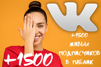 +1500 ЖИВЫХ подписчиков в паблик Вконтакте