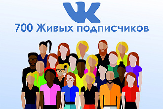 700 Живых подписчиков VK