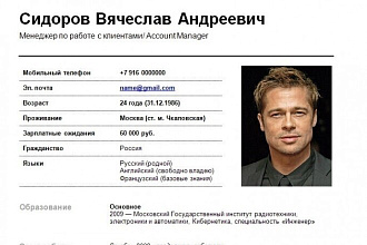 Отредактирую любое Ваше резюме так, что любой рерайтер будет в шоке