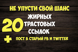 20 жирных вечных ссылок с трастовых сайтов - Идём в ТОП