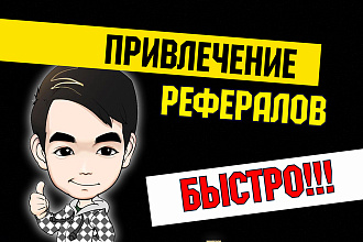 Привлечение рефералов на любой сервис. Посетители на сайт