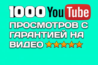 1000 реальных просмотров Youtube с гарантией