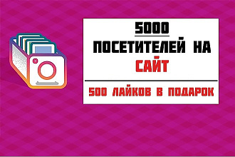 5000 посетителей на сайт со всего мира