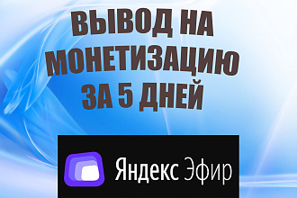 Яндекс Эфир вывод на монетизацию за 5 дней