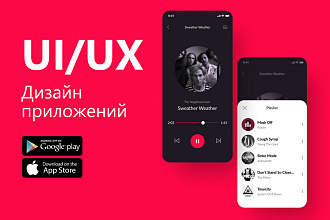 UI UX Mobile App Design под IOS и Android
