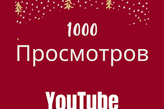 1000 реальных просмотров Youtube с гарантией