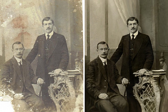 Реставрация и ретушь старых фотографий любой сложности