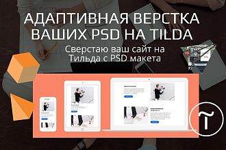 Верстка адаптивной страницы по вашим макетам на Tilda