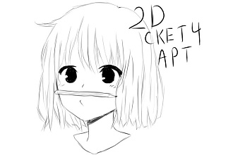 2D Скетч арт мультяшного персонажа
