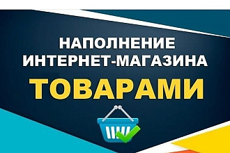 Наполню интернет-магазин 100 шт товаров