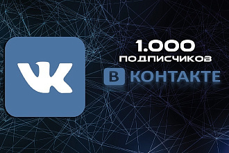 1.000 живых подписчиков В вконтакте