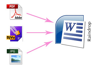 Распознаю и переконвертирую текст из PDF, DjVu, JPG, и переведу в WORD