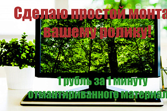 Сделаю монтаж видео