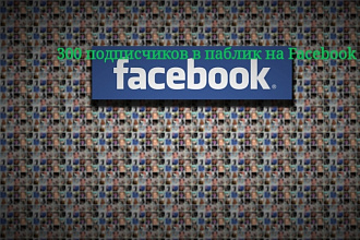 300 подписчиков в паблик Facebook