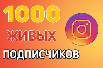 1000+ живых ярких подписчиков в Instagram