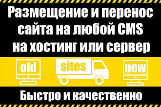 Размещение и перенос сайта на новый хостинг или сервер - Акция