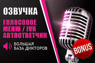 Диктор. Озвучка автоответчика, голосового приветствия, меню IVR