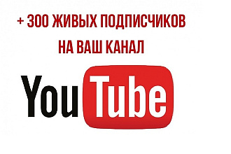 300 подписчиков на YOU TUBE канал