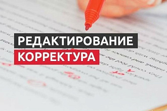 Проф. вычитка текста и редактирование