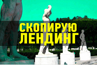 Скопирую Landing page, одностраничный сайт и установлю на хостинг