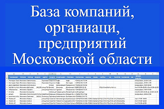 База компаний, органиаци, предприятий Московской области
