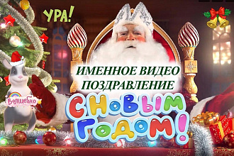 Именное видеопоздравление с Новым годом от Деда мороза