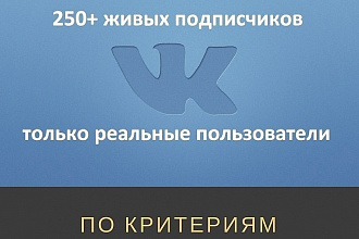 300 живых подписчиков за 250 рублей