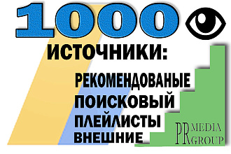 1000 поисковых, рекомендуемых просмотров ютуб. Коммерческие просмотры