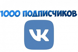 Вступившие в группу паблик ВК, 1000 подписчиков или друзей на аккаунт