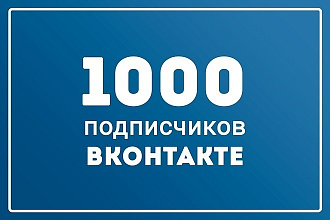 1000 подписчиков в вконтакте