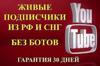 Живые подписчики Ютуб из России и СНГ