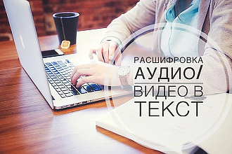 Транскрибация. набор текста из видео или аудио