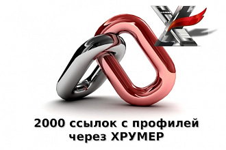 2000 ссылок с профилей от прогона Хрумером