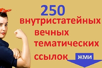 Размещение 250 ссылок в тематических статьях
