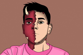 Нарисую арт Demon или в другом стиле