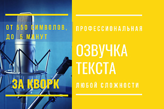 Профессиональная озвучка текстов любой сложности