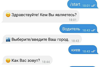 Телеграм бот по поиску попутчиков + кейс