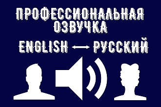 Озвучка профессионального текста на английском или русском языке