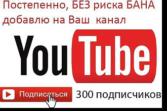300 подписчиков на Youtube канал