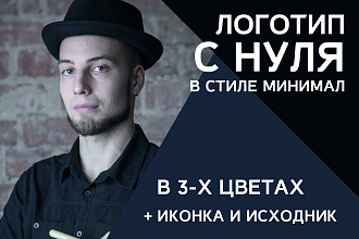Разработка логотипа в стиле минимал с нуля