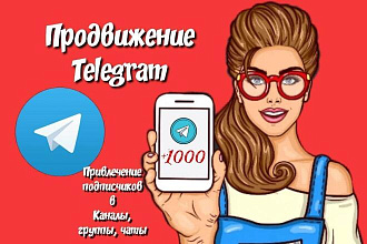 +1000 подписчиков к вашему Telegram каналу или группе, на ваш выбор