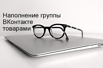 Добавлю товары в группе вконтакте 80 шт