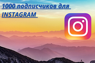 1000 подписчиков для Instagram Быстро и качественно