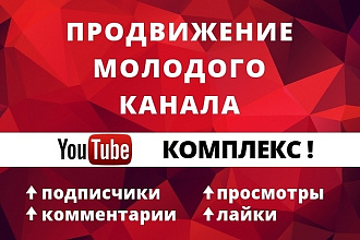 Продвижение молодого канала Youtube. Комплекс