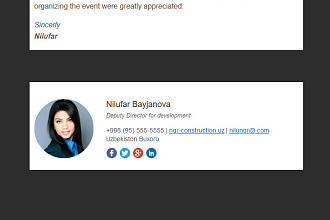 Адаптивная верстка html подписи для писем