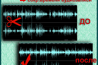 Удаление пауз и шумов между фразами. Сокращение времени аудиозаписи