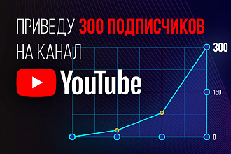 Приведу 300 подписчиков на YouTube канал